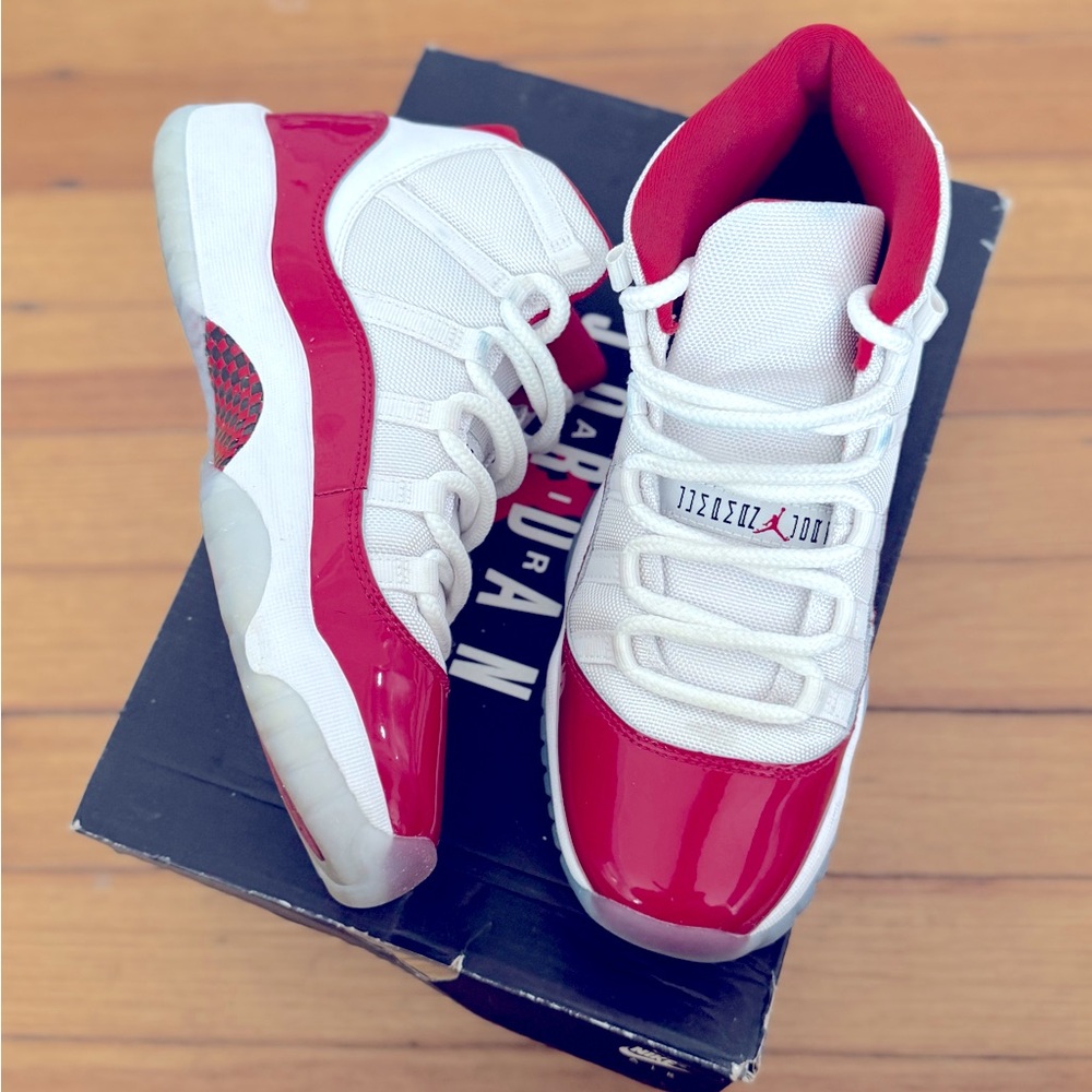 Crimson cherry red Jordan retro 11s Size 6.5Y